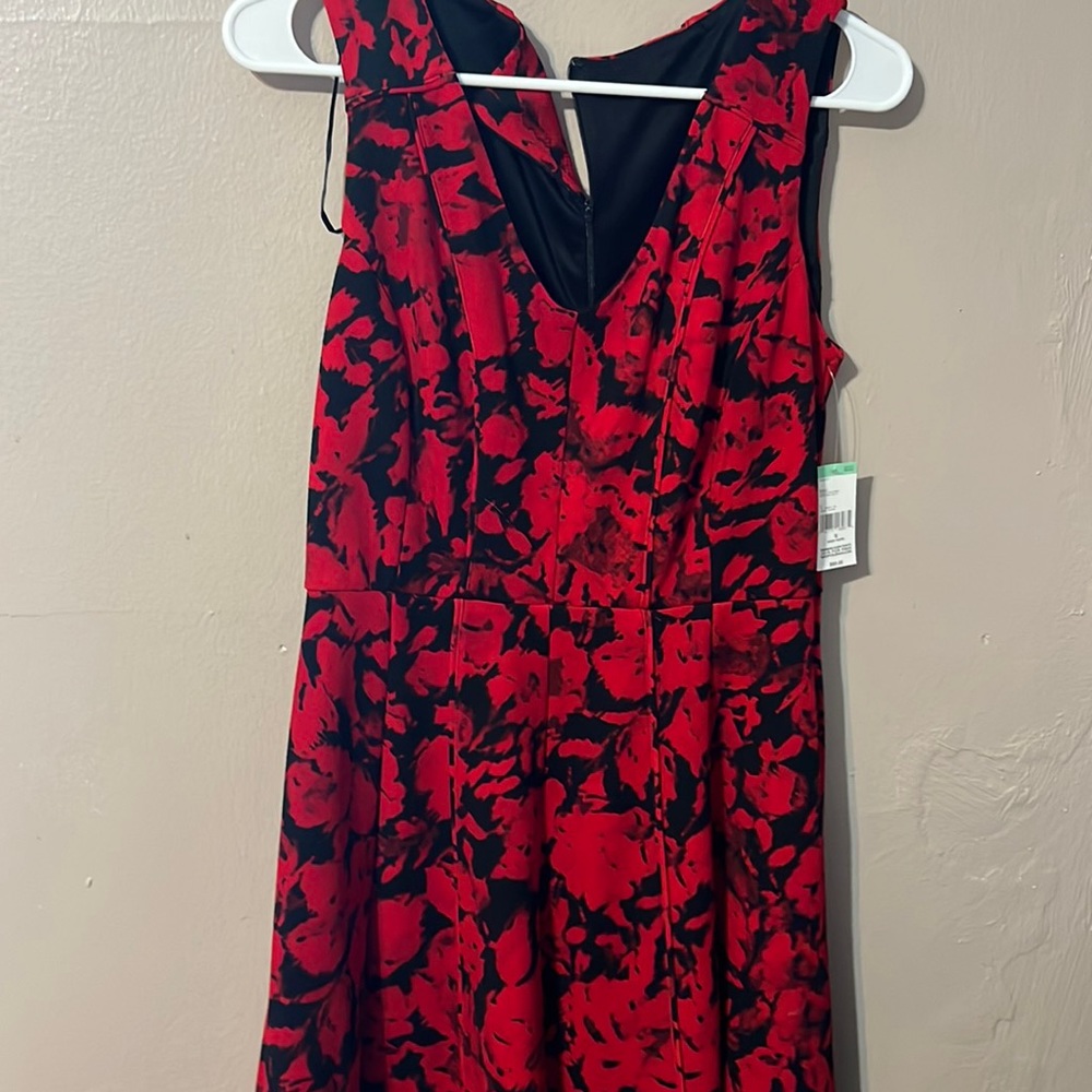 Covington red and black size S sleeveless dress